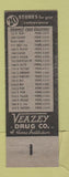 Matchbook Cover - Veazey's Drug Store Oklahoma City OK