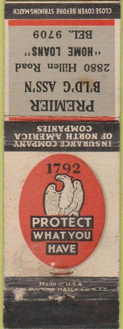 Matchbook Cover - Premier Building Assoc Philedelphia PA