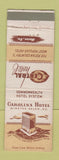 Matchbook Cover - Carolina Hotel Winston Salem NC Central Hotel Macon GA