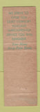 Matchbook Cover - Carolina Hotel Winston Salem NC Central Hotel Macon GA