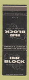Matchbook Cover - H&R Block Income Tax