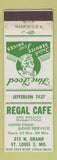 Matchbook Cover - Regal Cafe St Louis MO