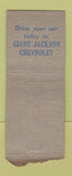 Matchbook Cover - Giant Jackson Chevrolet Boston MA BOBTAIL