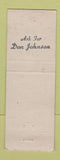 Matchbook Cover - Kelt Chevrolet Grants Pass OR Don Johnson