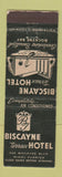 Matchbook Cover - Biscayne Terrace Hotel Miami FL WEAR