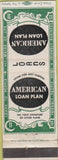 Matchbook Cover - American Loan Plan McCook