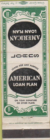 Matchbook Cover - American Loan Plan McCook