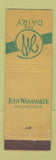 Matchbook Cover - John Wanamaker Philadelphia PA The Dairy
