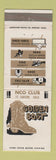 Matchbook Cover - Golden Boot NCO Club Fort Carson Colorado WEAR