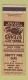 Matchbook Cover - Knotty Pine Cafe Princeton MN