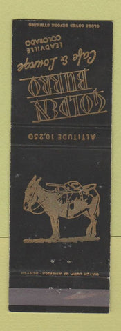 Matchbook Cover - Golden Burro Cafe Lounge Leadville Colorado