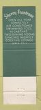 Matchbook Cover - Sherry Frontenac Hotel Miami Beach FL