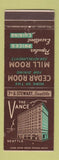 Matchbook Cover - Vance Hotel Seattle WA