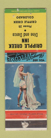 Matchbook Cover - Cripple Creek Inn Colorado pinup WORN
