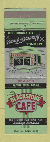 Matchbook Cover - Blackstone Cafe Hastings NE