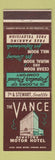 Matchbook Cover - Vance Motor Hotel Seattle WA