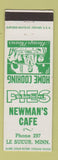 Matchbook Cover - Newman's Cafe Le Sueur MN