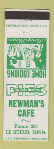Matchbook Cover - Newman's Cafe Le Sueur MN