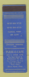 Matchbook Cover - Plese U Cafe Kalamazoo MI SAMPLE WEAR