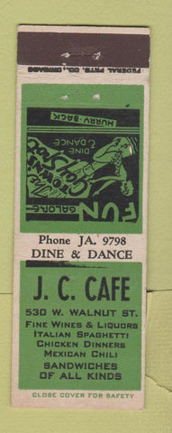 Matchbook Cover - JC Cafe girlie