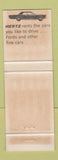Matchbook Cover - Hertz Car Rentals Continental Airlines WEAR
