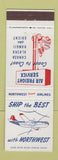 Matchbook Cover - Air Freight Service Northwest Airlines