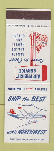 Matchbook Cover - Air Freight Service Northwest Airlines