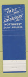 Matchbook Cover - Air Freight Service Northwest Airlines