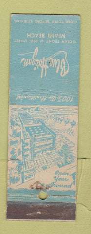 Matchbook Cover - Blue Horizon Miami Beach FL WORN