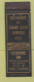 Matchbook Cover - Columbine Inn Pueblo Colorado ADVANCE WORN