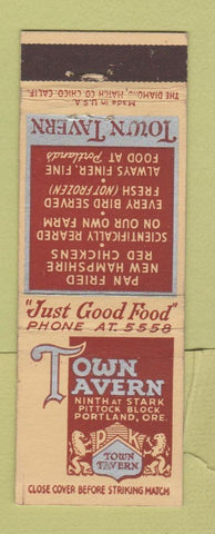 Matchbook Cover - Town Tavern Portland OR