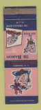 Matchbook Cover - Baron Steuben Hotel Corning NY WEAR