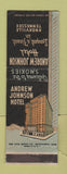 Matchbook Cover - Andrew Johnson Hotel Knoxville TN BLACK #1