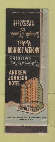 Matchbook Cover - Andrew Johnson Hotel Knoxville TN BLACK #1