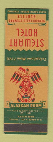 Matchbook Cover - Stewart Hotel Seattle WA Alaskan Room