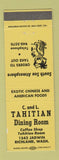 Matchbook Cover - C and L Tahitian Dining Room girlie Richland WA