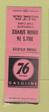 Matchbook Cover - Union 76 oil gas Williams CA WEAR BOBTAIL