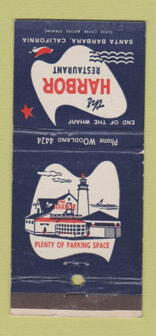 Matchbook Cover - Harbor Restaurant Santa Barbara CA 30 Strike