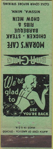 Matchbook Cover - Mogen Bar Rochester MN Girlie green