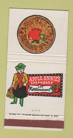 Matchbook Cover - Apple Annie's Speakeasy Restaurant Lomita CA 30 Strike