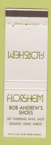 Matchbook Cover - Florsheim Shoes Bob Andrew's Galion OH