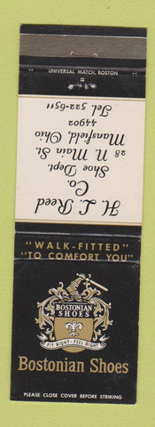 Matchbook Cover - Bostonian Shoes HL Reed Mansfield OH