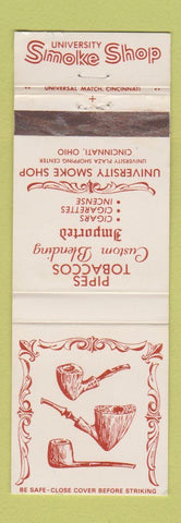 Matchbook Cover - University Smoke Shop Tobacco Cincinnati OH