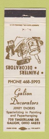Matchbook Cover - Galion Decorators OH paint