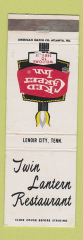 Matchbook Cover - Red Carpet Inn Twin Lantern Restaurant Lenoir City TN