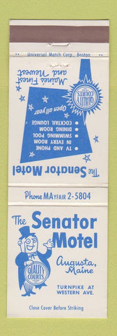 Matchbook Cover - Senator Motel Augusta ME