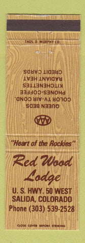 Matchbook Cover - Red Wood Lodge Salida Colorado
