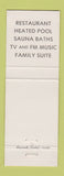 Matchbook Cover - Derrick Motel Mount Gilead OH