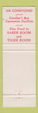 Matchbook Cover - Colonnade Motel Portville NY GREEN