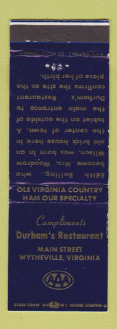 Matchbook Cover - Dunn's Bowling Lanes Cocktail Lounge Fostoria OH WEAR
